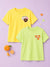 BambooTEC™ Girls Half Sleeve T-Shirt Pack of 2 – Donut & Tangerine Graphic Print Soft Summer Tee Set
