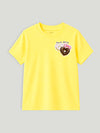 BambooTEC™ Girls T-Shirt – Soft Breathable Yellow Donut Print Half Sleeve Tee for Kids