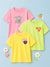 BambooTEC™ Girls Half Sleeve T-Shirt Pack of 3 – Growing Everyday, Tiny Tangerine & Donut Graphic Print Soft Summer Tee Set