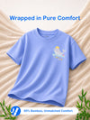 BambooTEC™ Unisex Kids Half Sleeve T-Shirt Pack of 2 – Roaring Spring & Whale Graphic Print Soft Summer Tee Set