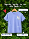 BambooTEC™ Unisex Kids Half Sleeve T-Shirt Pack of 2 – Roaring Spring & Whale Graphic Print Soft Summer Tee Set