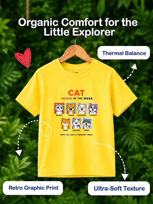 BambooTEC™ Girls Half Sleeve T-Shirt Pack of 2 – Explore & Donut Graphic Print Soft Summer Tee Set