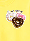 BambooTEC™ Girls T-Shirt – Soft Breathable Yellow Donut Print Half Sleeve Tee for Kids