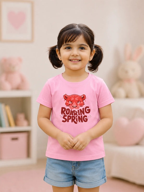BambooTEC™ Unisex Kids T-Shirt – Roaring Spring Print Soft Breathable Tee
