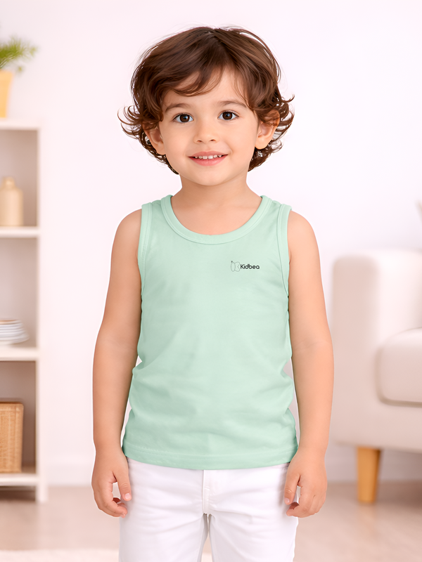 BambooTEC™ Mint Green Vest for Boys – Soft Lightweight & Breathable
