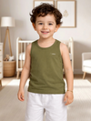 BambooTEC™ Olive Green Vest for Boys – Soft Lightweight & Breathable