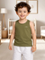 BambooTEC™ Olive Green Vest for Boys – Soft Lightweight & Breathable