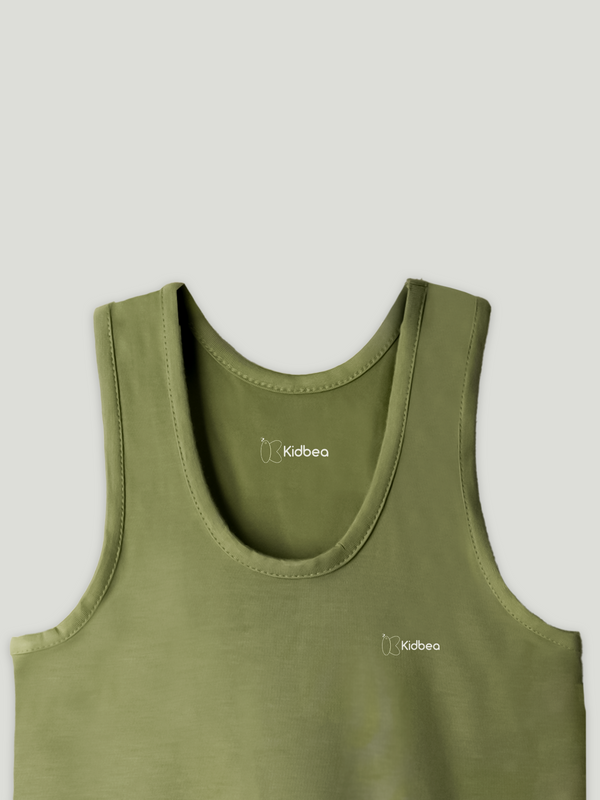 BambooTEC™ Olive Green Vest for Boys – Soft Lightweight & Breathable