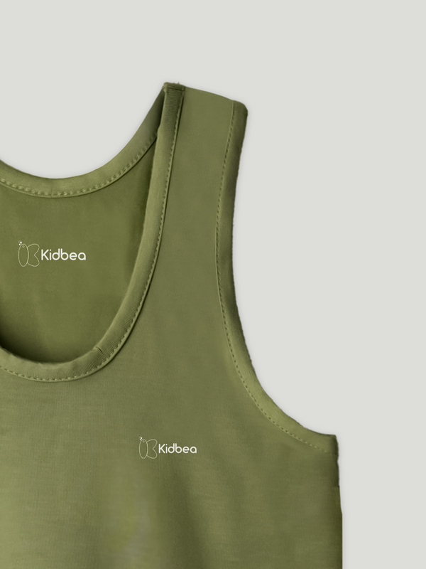 BambooTEC™ Olive Green Vest for Boys – Soft Lightweight & Breathable