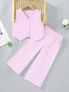 Girls Pink Striped Co-Ord Set |Organic Cotton