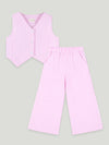 Girls Pink Striped Co-Ord Set |Organic Cotton