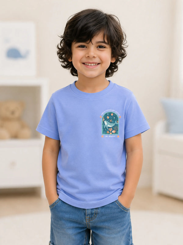 BambooTEC™ Unisex Kids T-Shirt – Whale Print Soft Breathable Tee