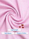 Girls Pink Striped Co-Ord Set |Organic Cotton