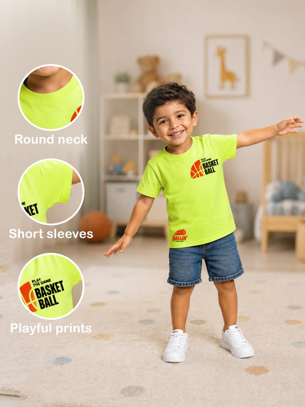 BambooTEC™ Unisex Kids Half Sleeve T-Shirt Pack of 2 – Sports & Skateboard Graphic Print Tee