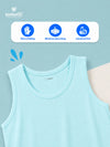 BambooTEC™ Boys Bamboo Fabric Aqua Blue Solid Vest