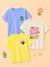 BambooTEC™ Girls Half Sleeve T-Shirt Pack of 3 – Be Happy, Girls Rule & Donut Graphic Print Soft Summer Tee Set