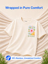 BambooTEC™ Girls Half Sleeve T-Shirt Pack of 3 – Tiny Tangerine, Blossom & Donut Graphic Print Soft Summer Tee Set
