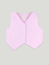 Girls Pink Striped Co-Ord Set |Organic Cotton