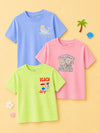 BambooTEC™ Unisex Half Sleeve T-Shirt Pack of 3 – Beach Boy, Growing Everyday & Sea Play Graphic Print Combo