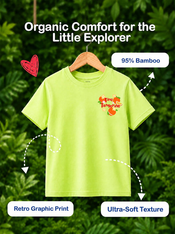 BambooTEC™ Girls Half Sleeve T-Shirt Pack of 3 – Growing Everyday, Tiny Tangerine & Sea Play Graphic Print Soft Summer Tee Set