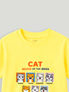 BambooTEC™ Unisex Kids T-Shirt – Cat Mood Print Soft Breathable Tee