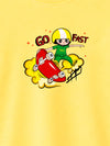 BambooTEC™ Unisex Kids T-Shirt – Soft Breathable Yellow Skateboard Print Half Sleeve Tee