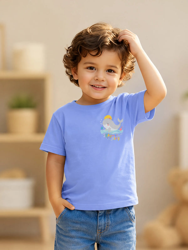 BambooTEC™ Unisex Kids T-Shirt – Sea Play Whale Print Soft Breathable Tee