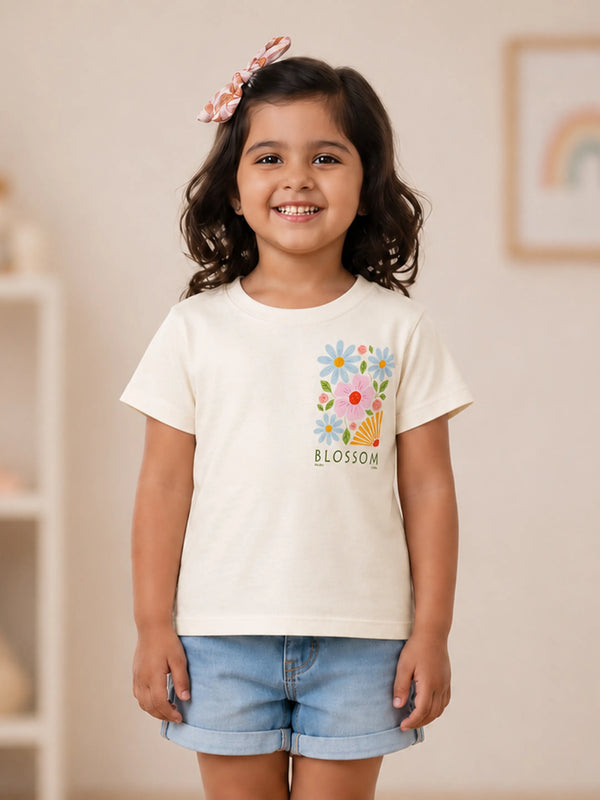 BambooTEC™ Girls T-Shirt – Blossom Flower Print Soft Breathable Tee