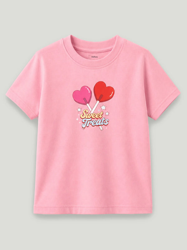 BambooTEC™ Girls Kids T-Shirt – Sweet Treats Print Soft Breathable Tee