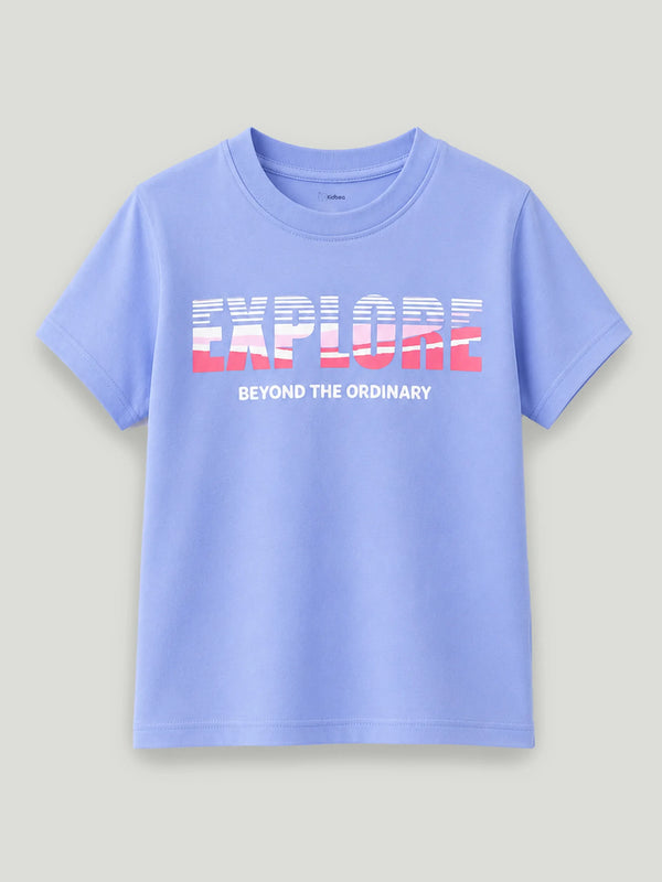BambooTEC™ Unisex Kids T-Shirt – Explore Print Soft Breathable Tee