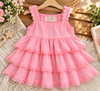 Blush Pink Lace-Tiered Dress