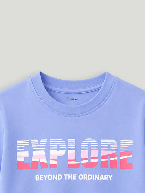 BambooTEC™ Unisex Kids T-Shirt – Explore Print Soft Breathable Tee