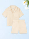 Light Organic cotton Shirt & Pant Off-White Co-ord Set