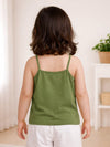 BambooTEC™ Olive Green Camisole for Girls – Soft, Lightweight & Breathable