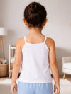 BambooTEC™ White Camisole for Girls – Soft, Lightweight & Breathable