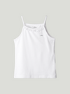 BambooTEC™ White Camisole for Girls – Soft, Lightweight & Breathable