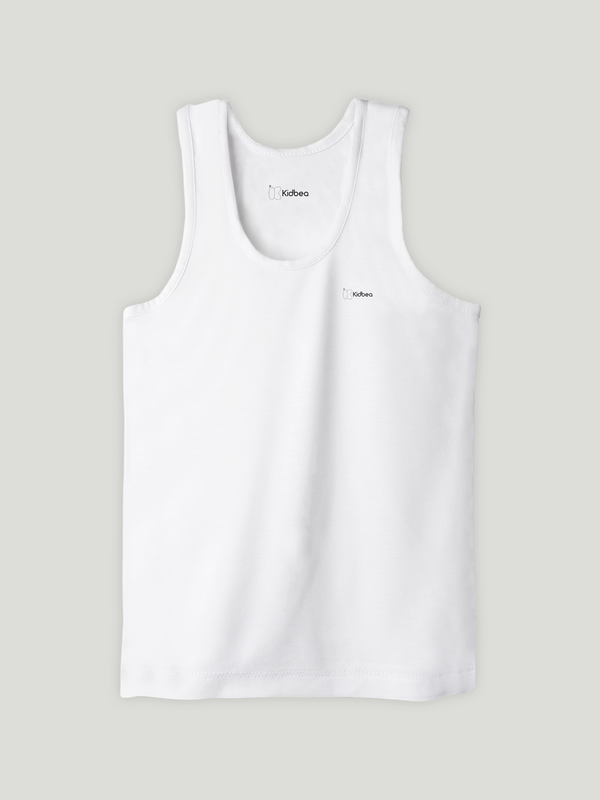 BambooTEC™ WhiteVest for Boys – Soft Lightweight & Breathable