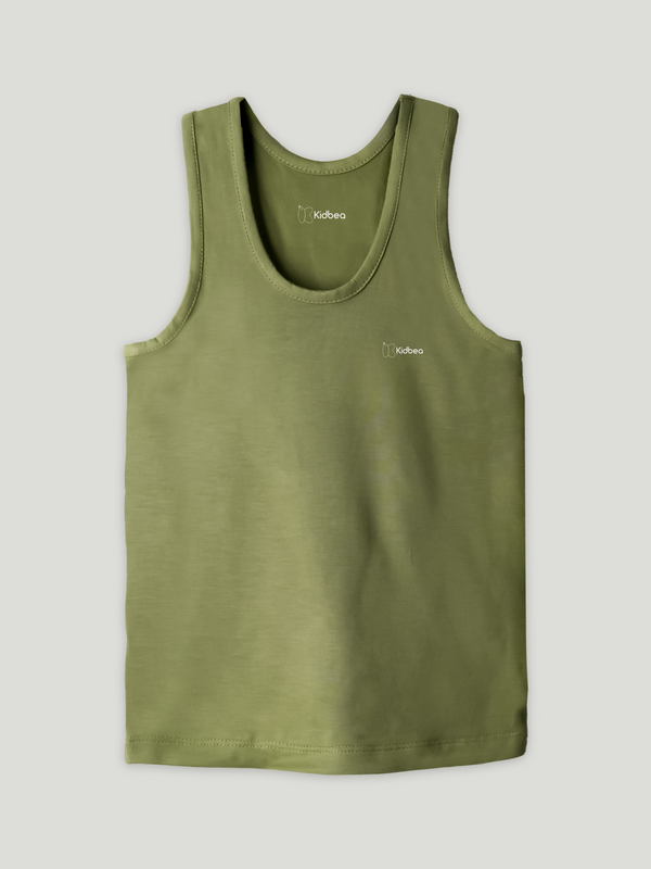 BambooTEC™ Olive Green Vest for Boys – Soft Lightweight & Breathable