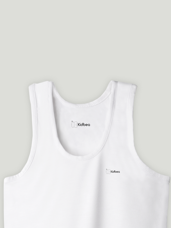 BambooTEC™ WhiteVest for Boys – Soft Lightweight & Breathable