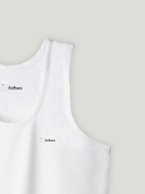 BambooTEC™ WhiteVest for Boys – Soft Lightweight & Breathable
